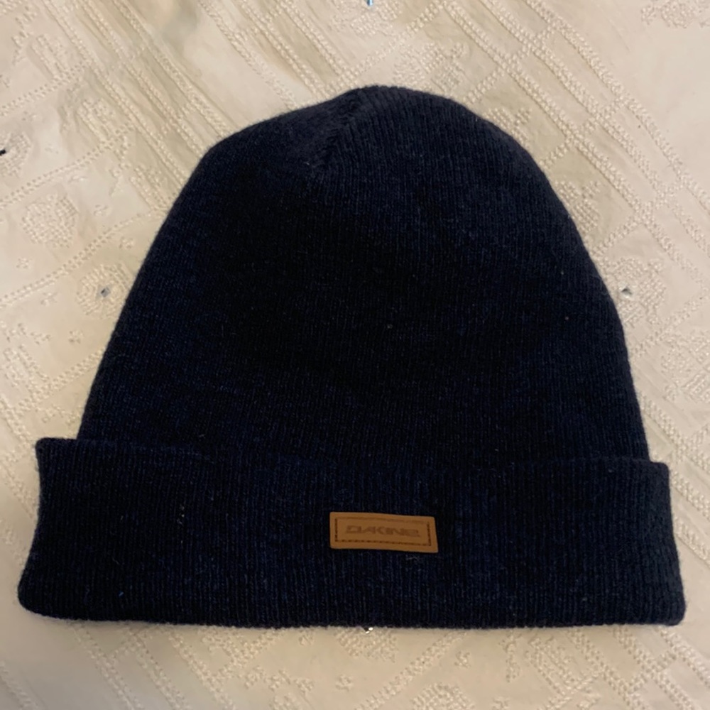 Dark blue 80/20 wool/acrylic soft and cozy beanie